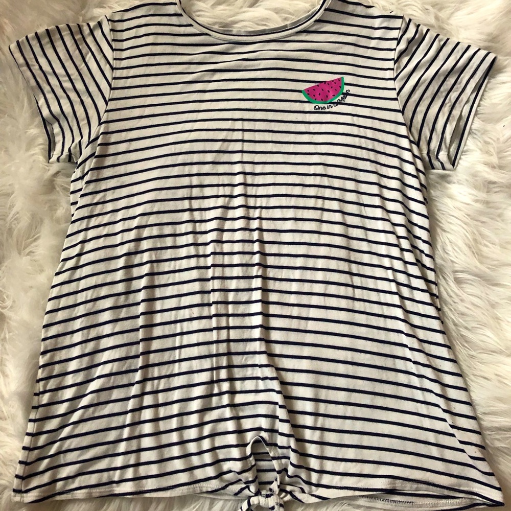 Rumi + Ryder Watermelon Striped Shirt